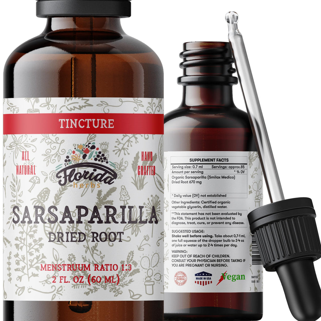 Florida Herbs Sarsaparilla Tincture Organic Extract - 2 oz