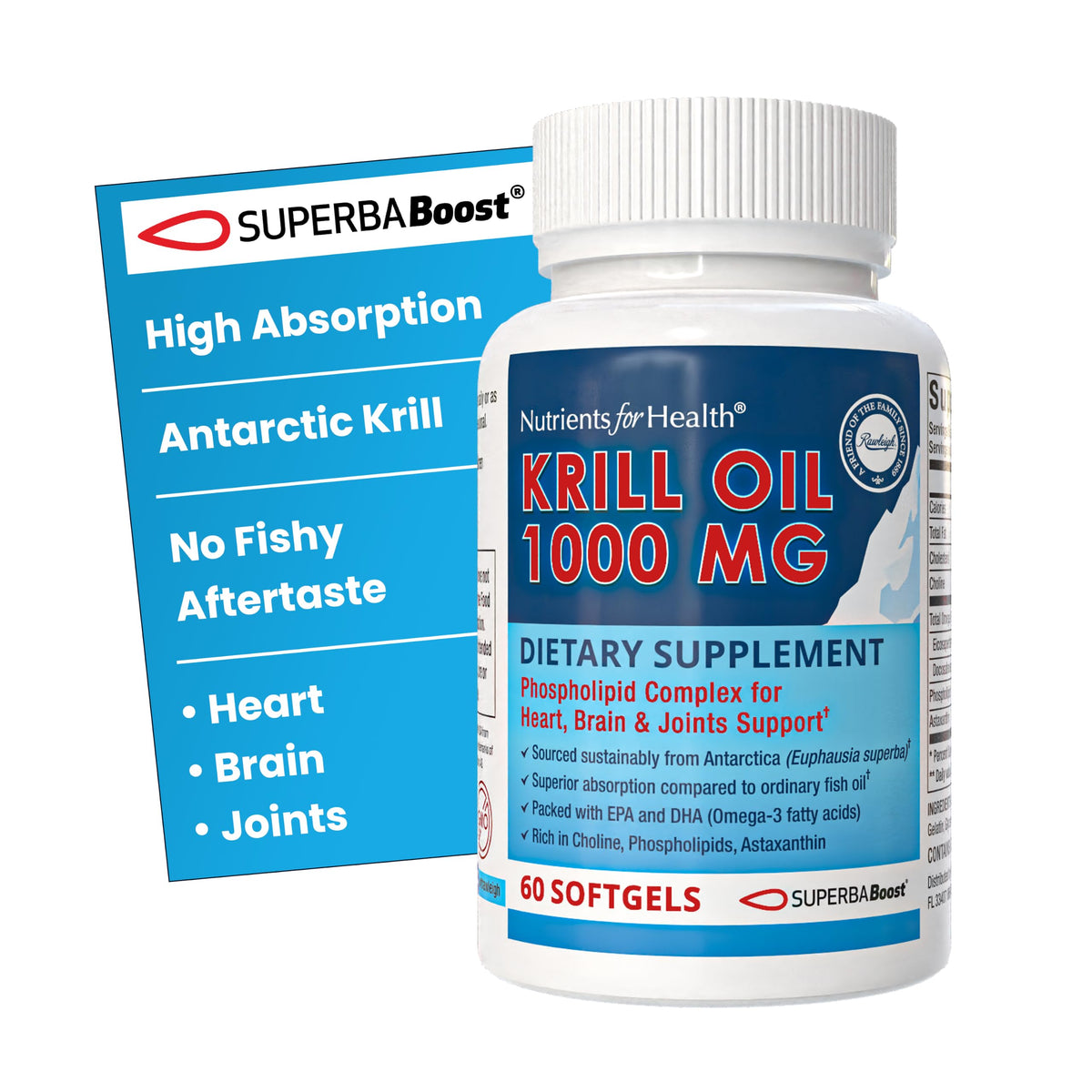 Rawleigh Superba Boost Antarctic Krill Oil 1000mg - 60 Softgels