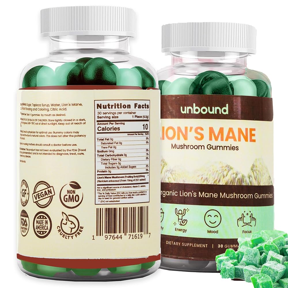 Unbound Mushroom Gummies Premium Organic Mushroom Multi-Complex