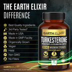 Earth Elixir Turkesterone 840 mg Strength Support - 90 Capsules - image 5