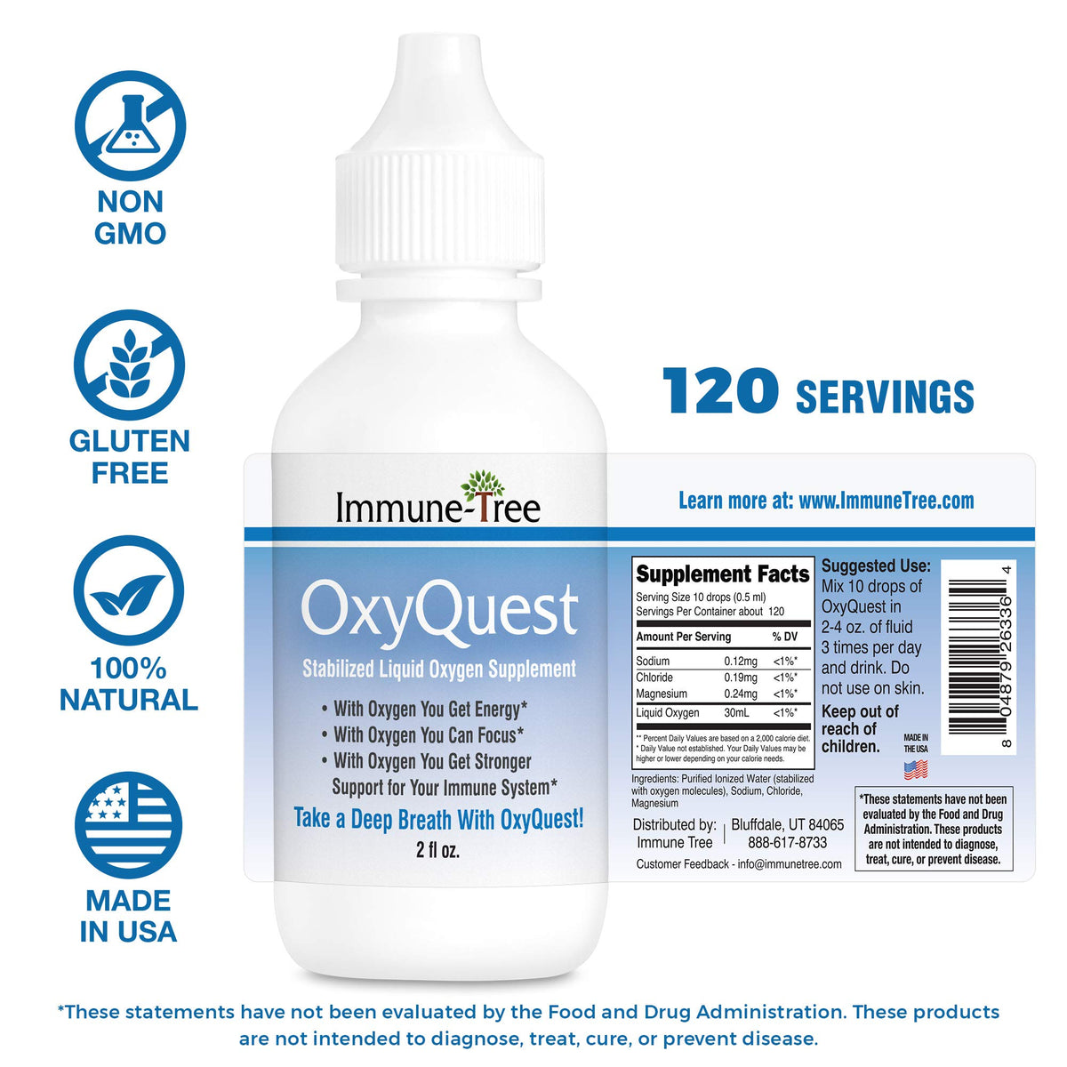 Immune-Tree Oxyquest Liquid Oxygen Mineral Drops - 2 fl oz - image 3