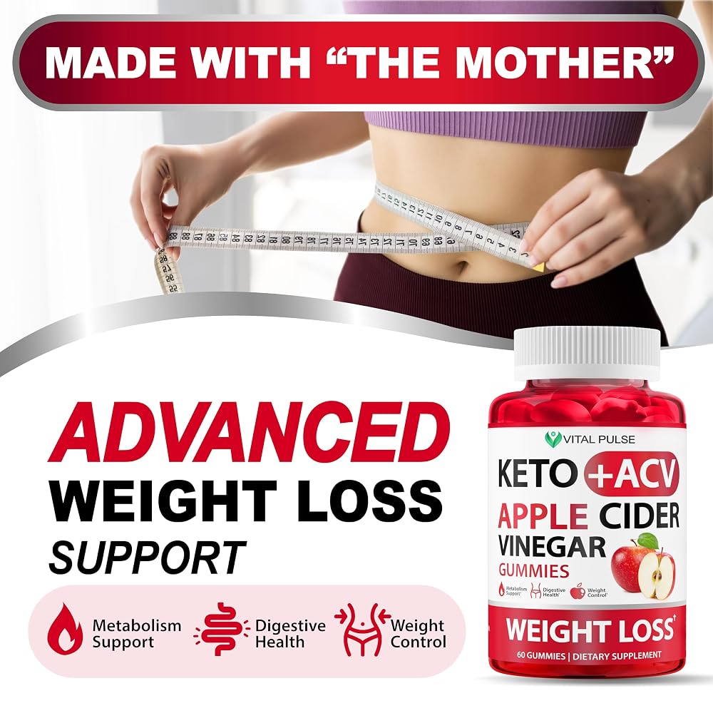 Vital Pulse Keto ACV Gummies Sugar Free Weight Loss - 60 Gummies - image 2