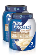 Pure Protein Whey Protein Powder Vanilla Cream Gluten Free - 2 Pack