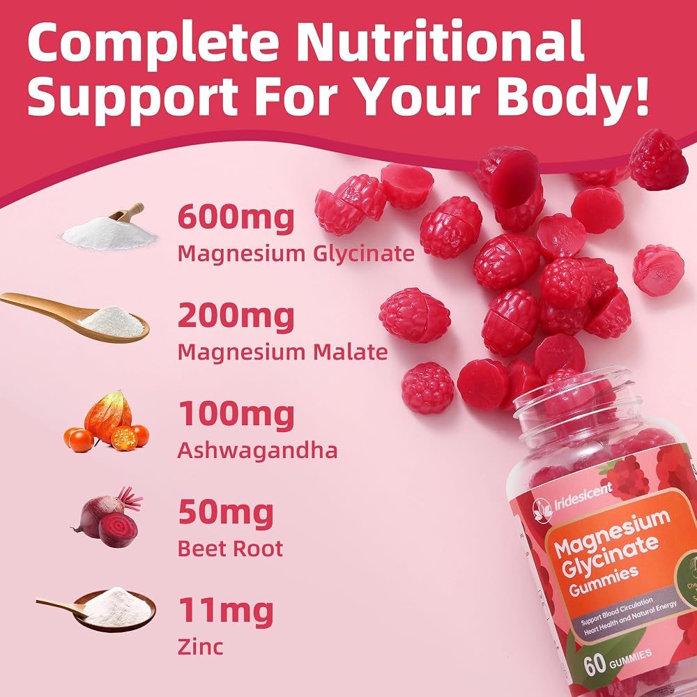 IRIDESICENT Magnesium Glycinate Gummies 400mg