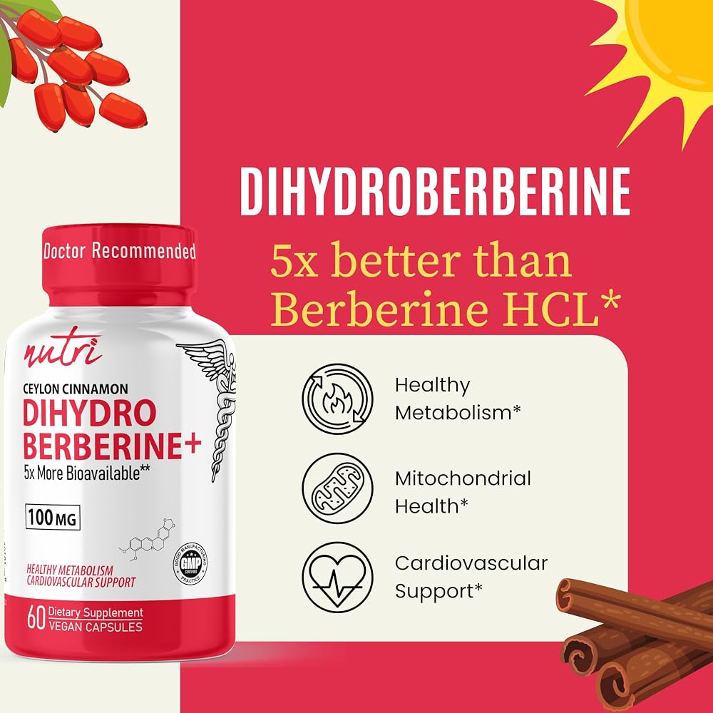 Nature's Fusions Dihydroberberine 100mg with Ceylon Cinnamon - 60 Capsules - image 5