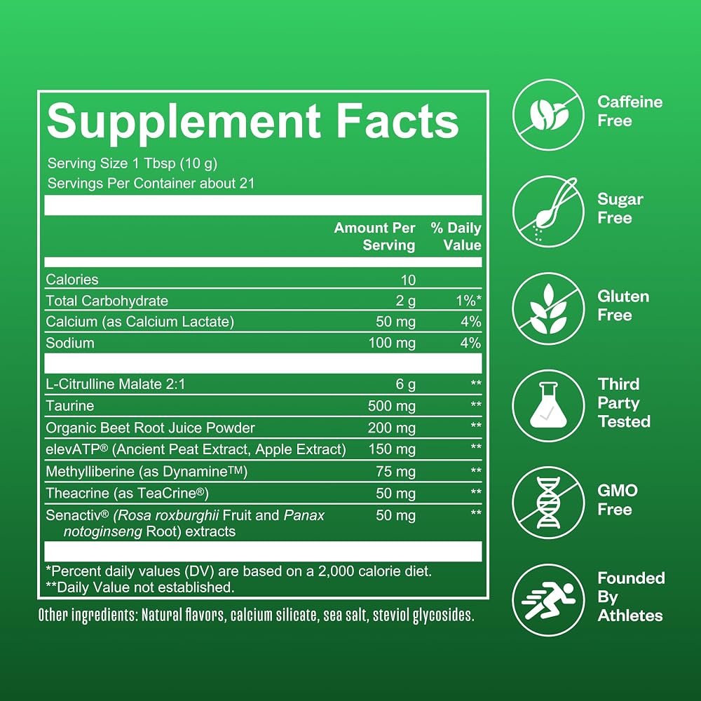 RNWY Extra Mile Caffeine Free Pre-Workout Powder - 21 Servings - image 5