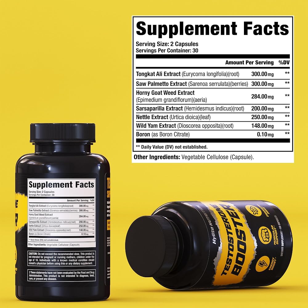 HYLITE NUTRITION Testosterone Booster for Men - 120 Capsules - image 2