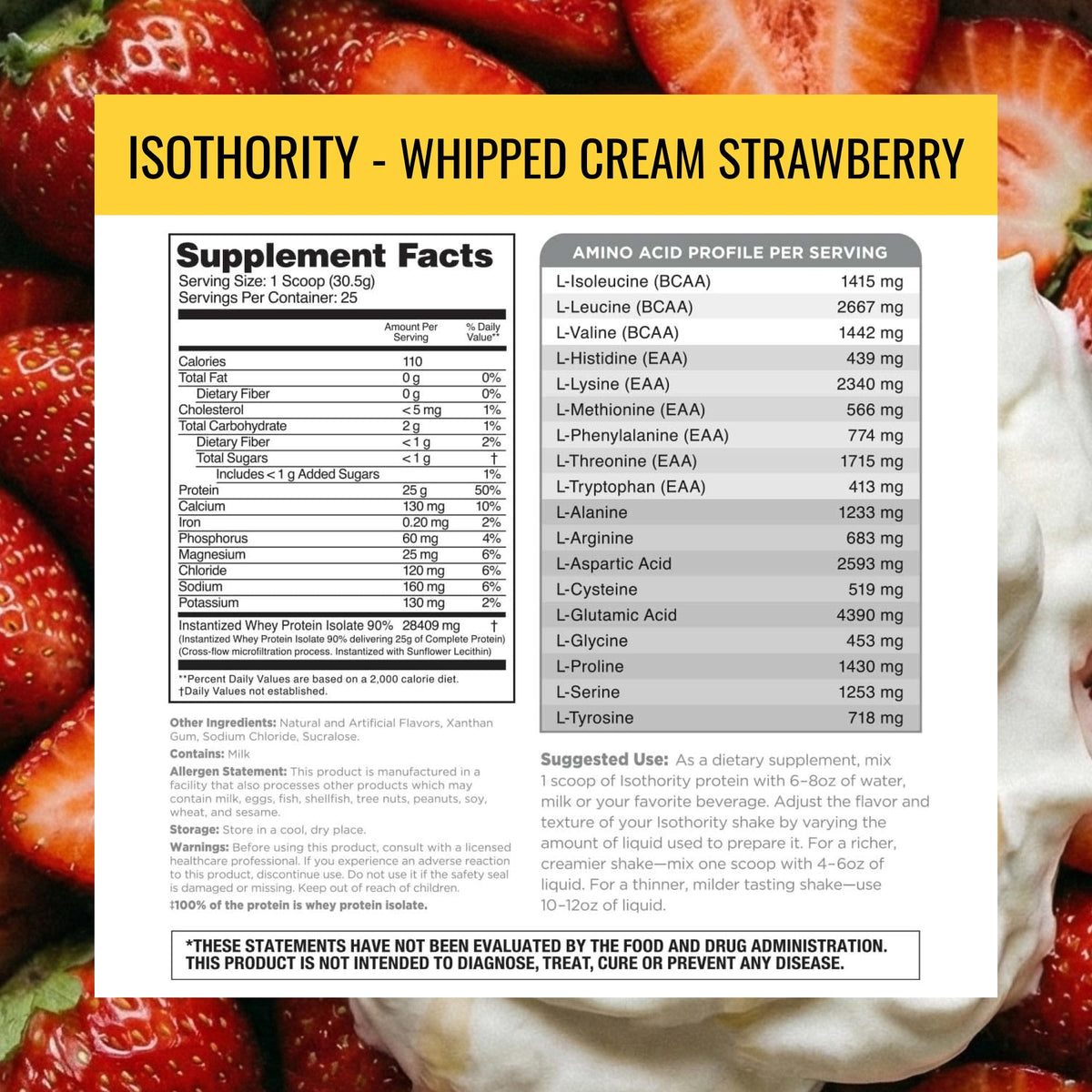 Nutrithority - Isothority Isolated Whey Protein Powder (25 Servings)
