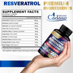Organic Cadane Resveratrol Supplement 10-in-1 - 60 Capsules - image 3