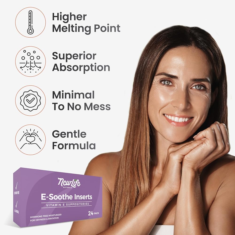 NewLife Naturals ESoothe Vitamin E Suppositories for Women - 48 Count - image 4