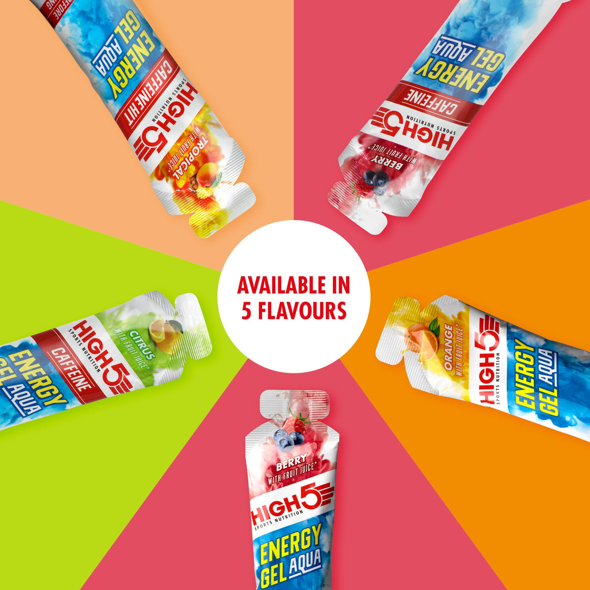 HIGH 5 HIGH5 Energy Gel Aqua Orange - 20 x 66g Sachets - image 5