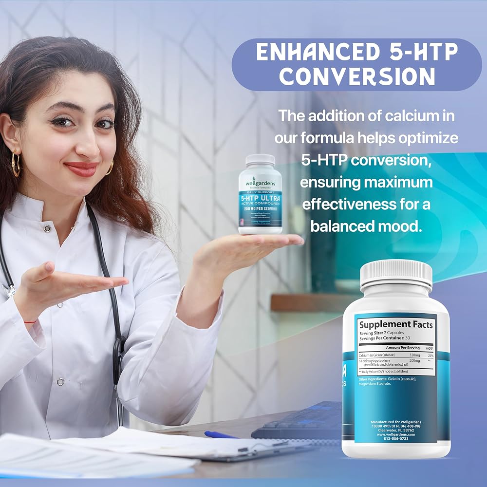 Wellgardens 5-HTP 200 mg for Sleep & Mood - 60 Capsules - image 3