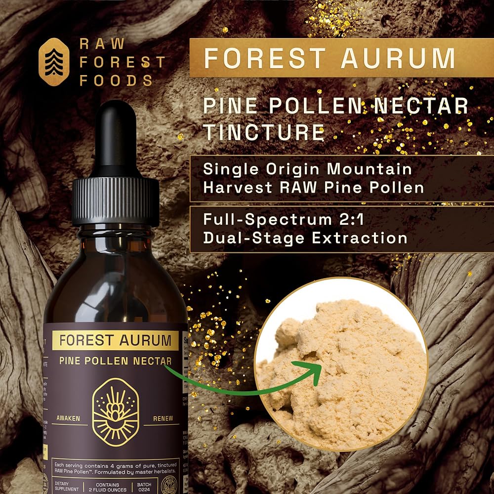 RAW Forest Foods Pine Pollen Nectar Tincture - 2 Fl Oz - image 4