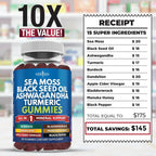 NEW AGE Sea Moss with Colloidal Gold Black Seed Oil Ashwagandha