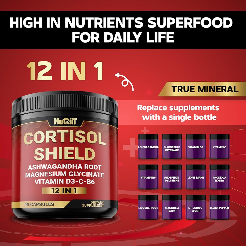 NUQIIT Cortisol Shield Ashwagandha & Magnesium - 90 Capsules - image 5