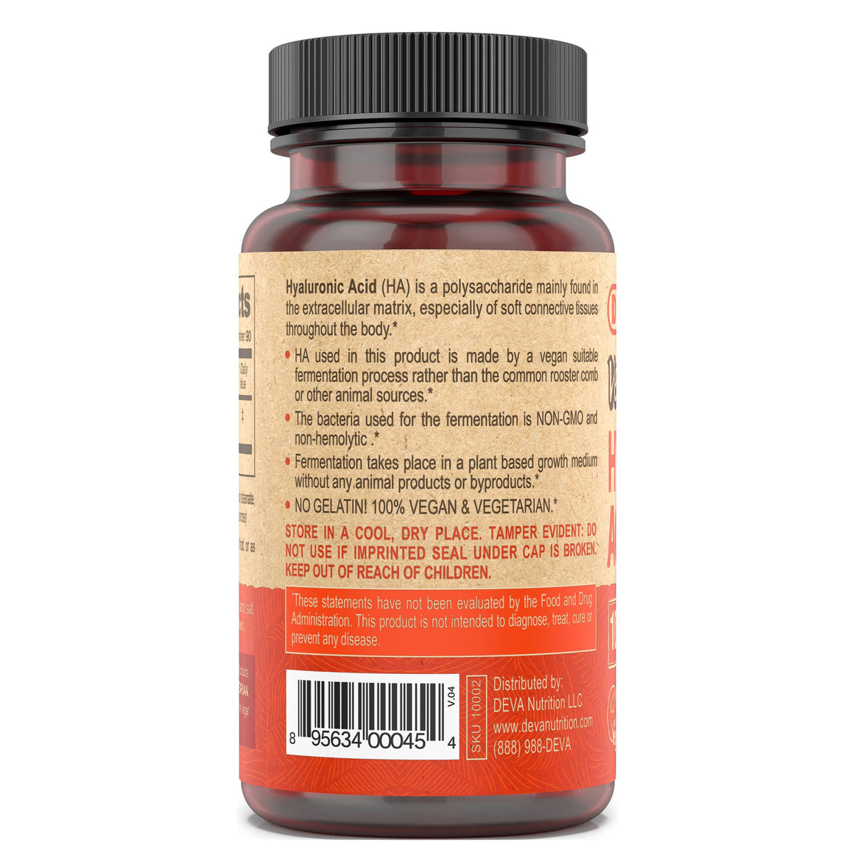 DEVA Nutrition Vegan Hyaluronic Acid 100 MG - 90 Tablets - image 4