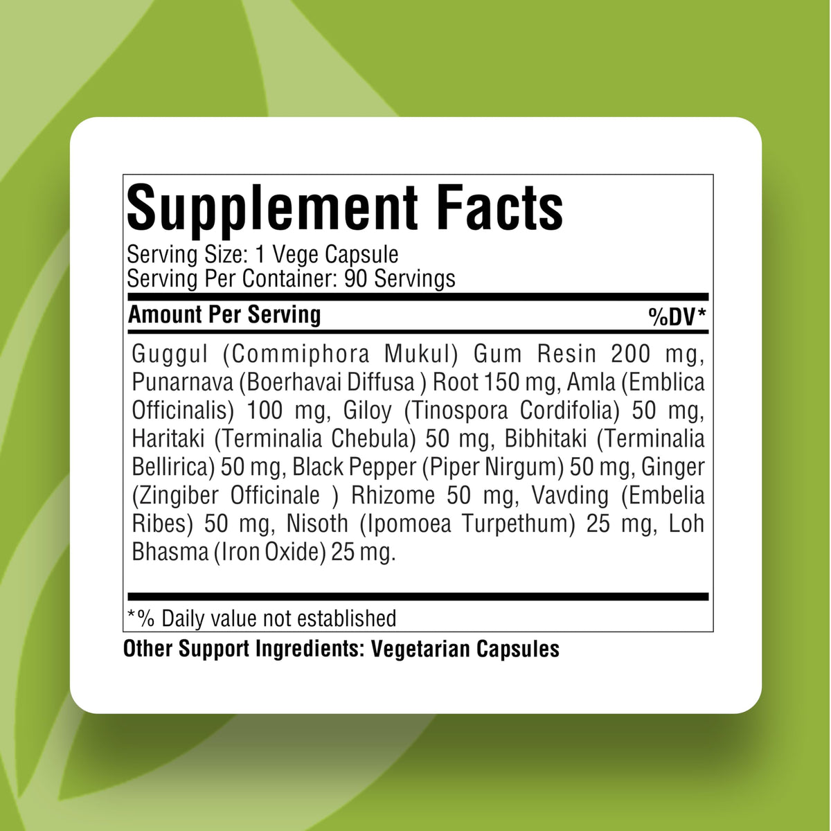 Herbsforever Punarnavadi Guggulu Kapha Balancing - 90 Capsules - image 3