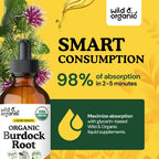 Wild & Organic Organic Burdock Root Tincture - Burdock Root Liquid
