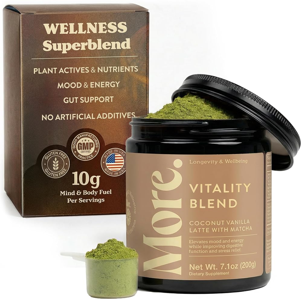 More. Vitality Blend Adaptogen Matcha Latte Powder - 7.1 oz