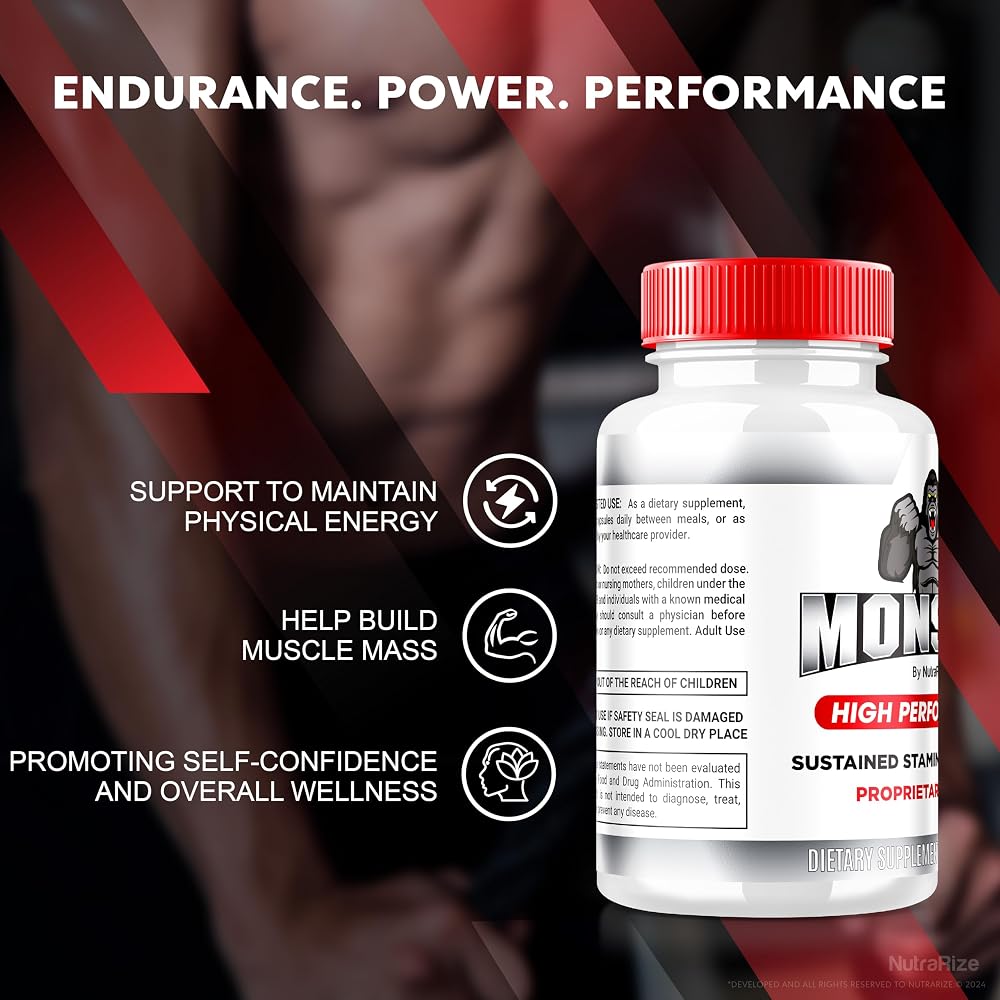 NutraRize Monster XL Capsules for Men - 120 Capsules - image 6