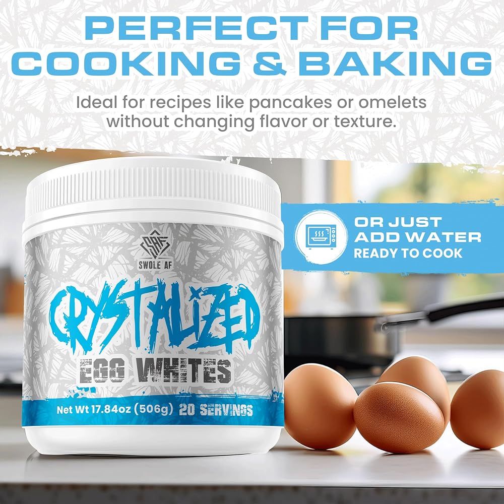 Swole AF Crystalized Egg Whites Protein Powder - 1.12 lb - image 5