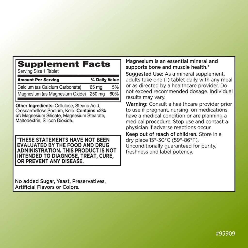 Quality Choice Magnesium Oxide 250 mg Tablets - 100 Count - image 4