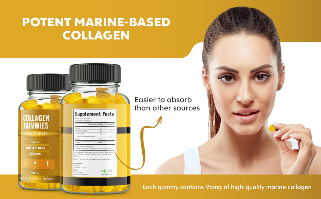 Dr. Emy's Collagen Gummies for Hair, Skin & Nails - 120 Gummies - image 5