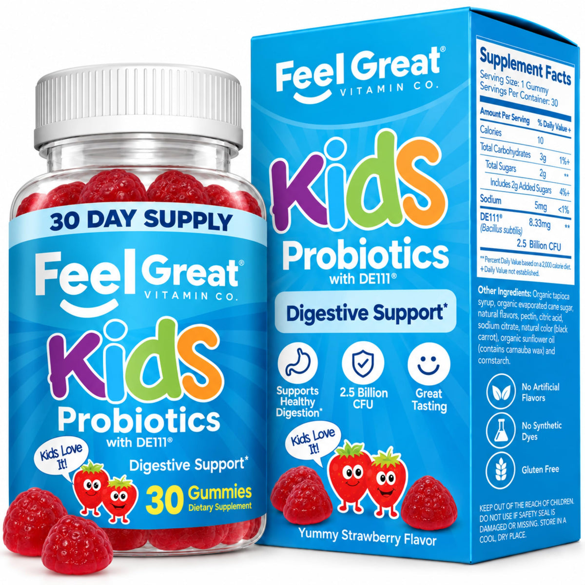 The Feel Great Vitamin Company Kids Probiotic Gummies - 30 Count