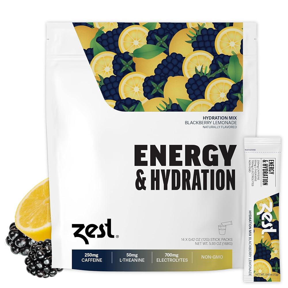 ZEST Hydration & Preworkout Energy Drink Powder - 14 Packets