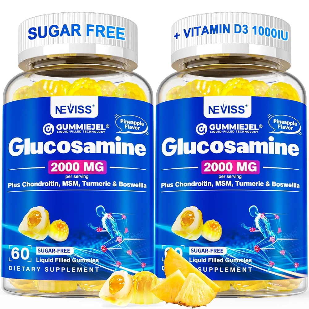 NEVISS Sugar Free Glucosamine Filled Gummies - Glucosamine Supplement