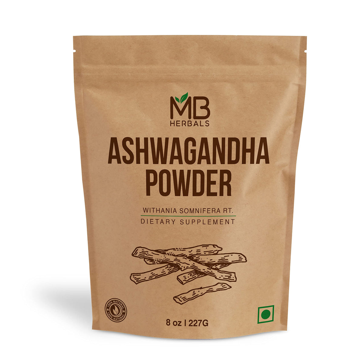 MB Herbals Ashwagandha Powder - 8 oz