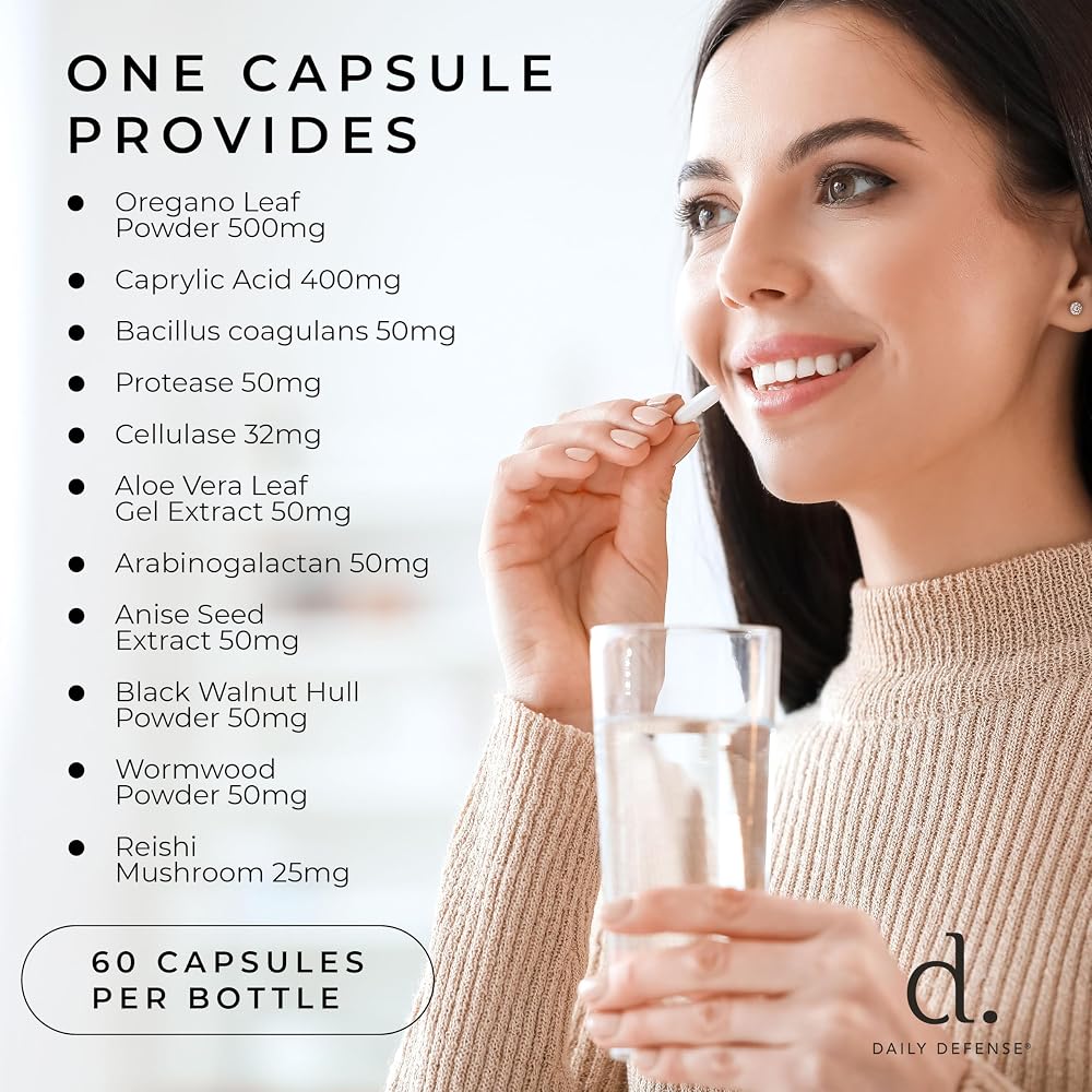 Daily Defense Candida Flush & Cleanse Gut Support - 60 Capsules - image 4