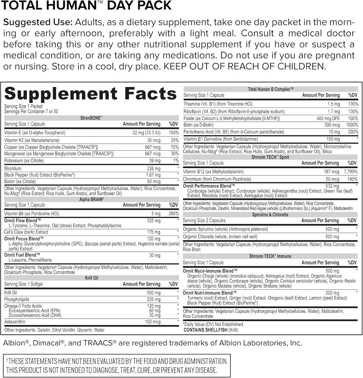 ONNIT Total Human Daily Multivitamin Packs for Men & Women - 30 Count - image 9