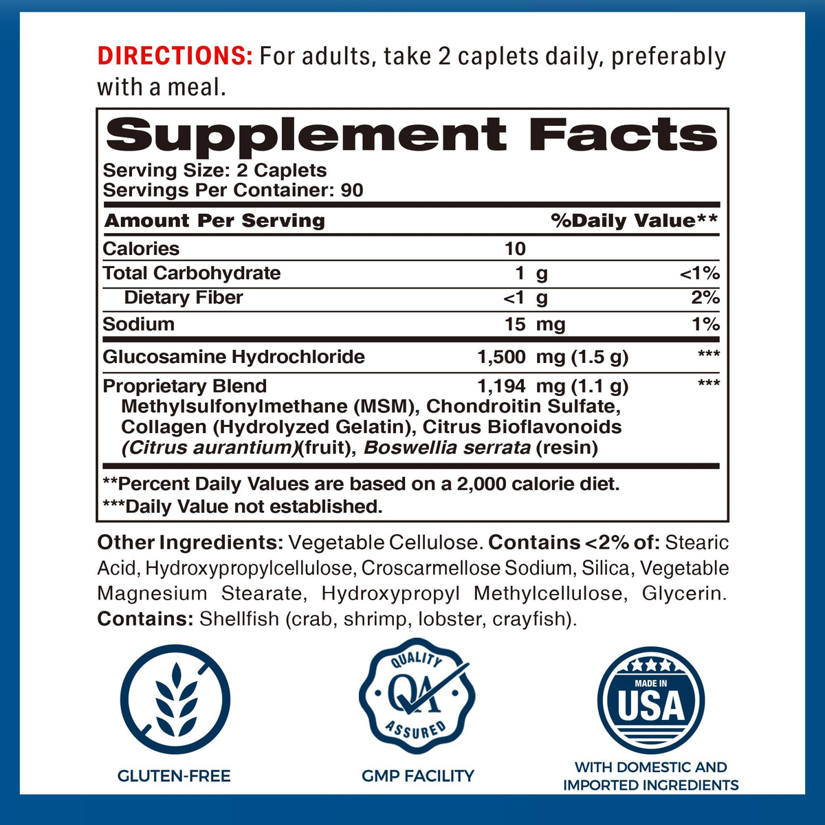 Vitamin World Triple Strength Joint Mover Glucosamine Chondroitin - 180 Caplets - image 2
