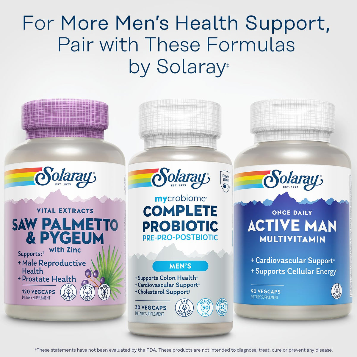 SOLARAY Saw Palmetto & Pygeum Prostate Support - 120 Vegetarian Capsules - image 6