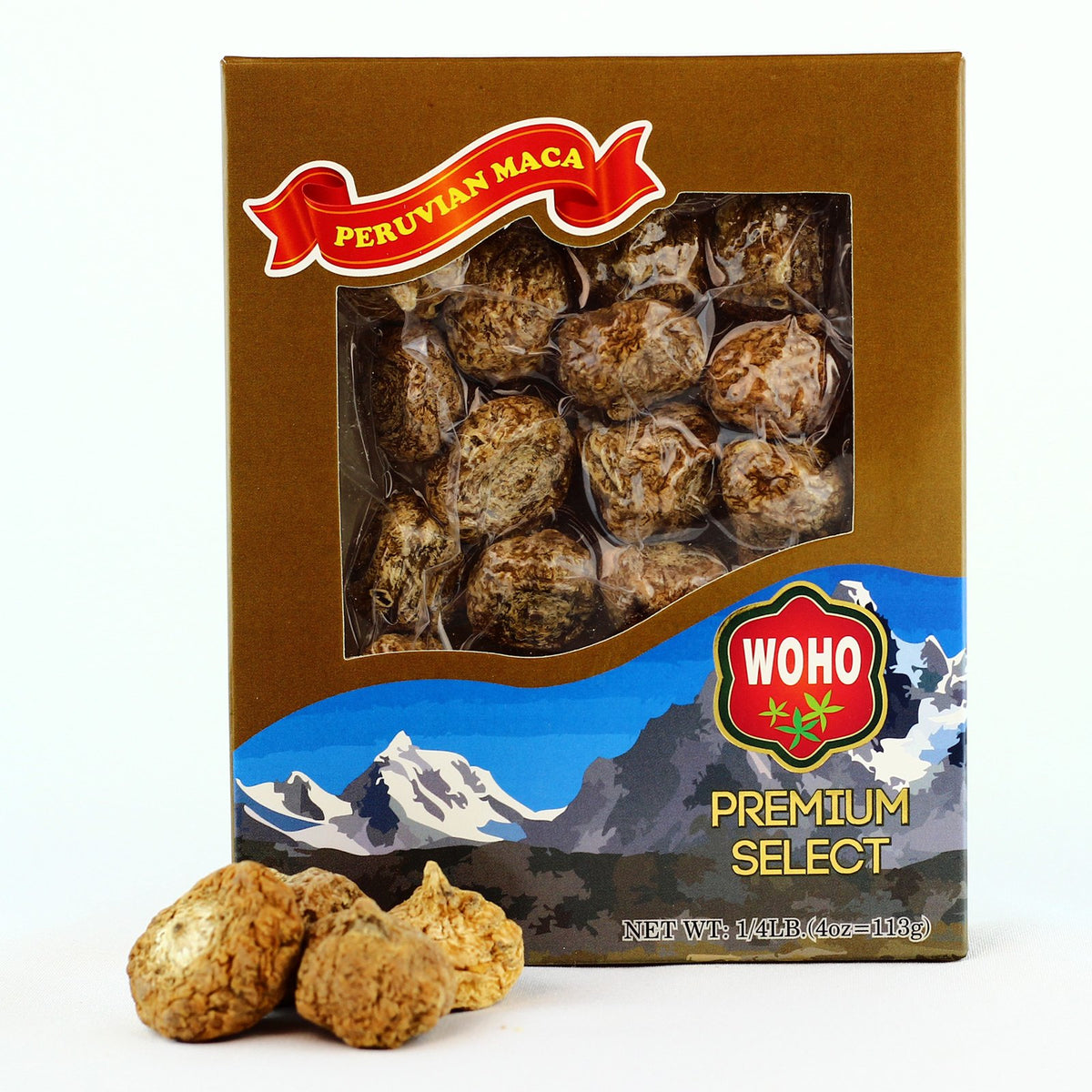 WOHO Dry Raw Maca Root Peruvian Ginseng - 4 oz