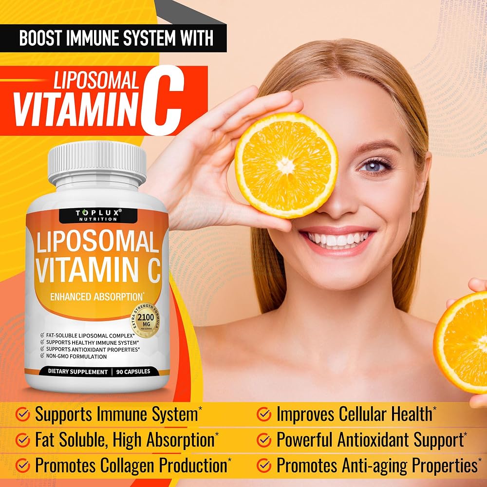 Toplux Liposomal Vitamin C 2100mg High Absorption Fat Soluble VIT C - image 4