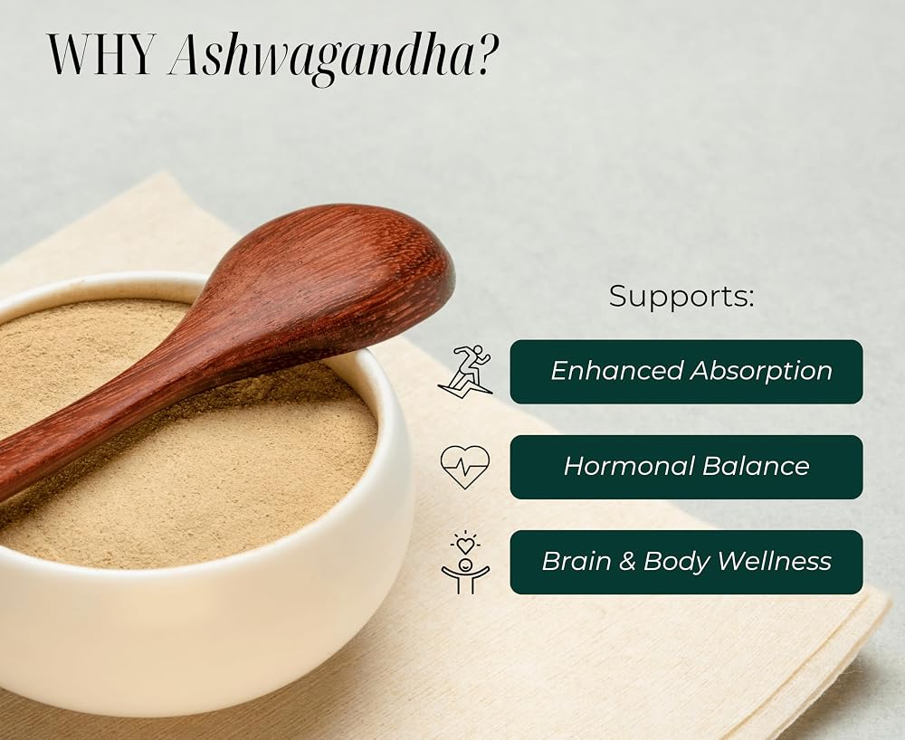 EVARA Ashwagandha Capsules 500mg High Potency Ashwagandha Root