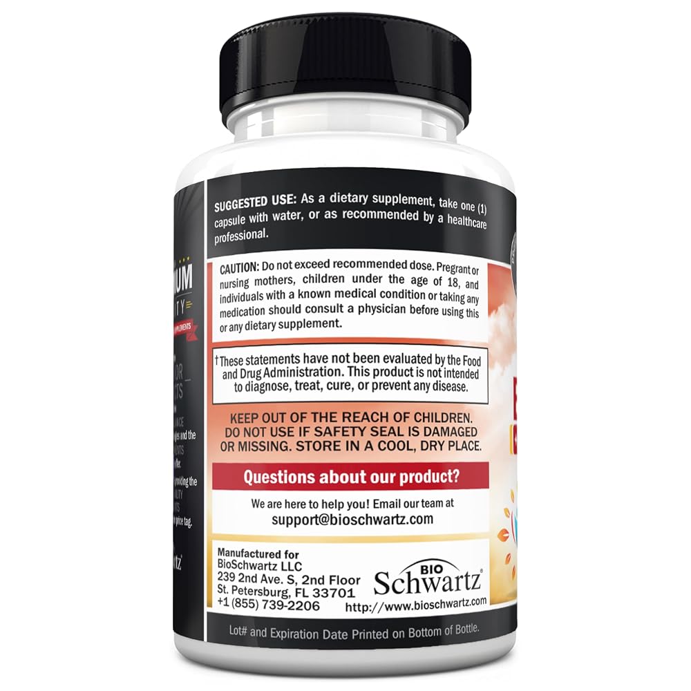 BioSchwartz Vitamin B Complex with Vitamin C - 120 Capsules - image 7