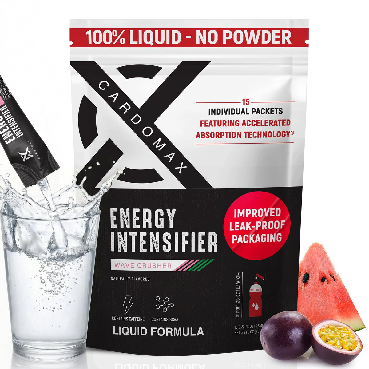 CardoMax - Energy Drink Packets - Liquid Preworkout for Men & Women