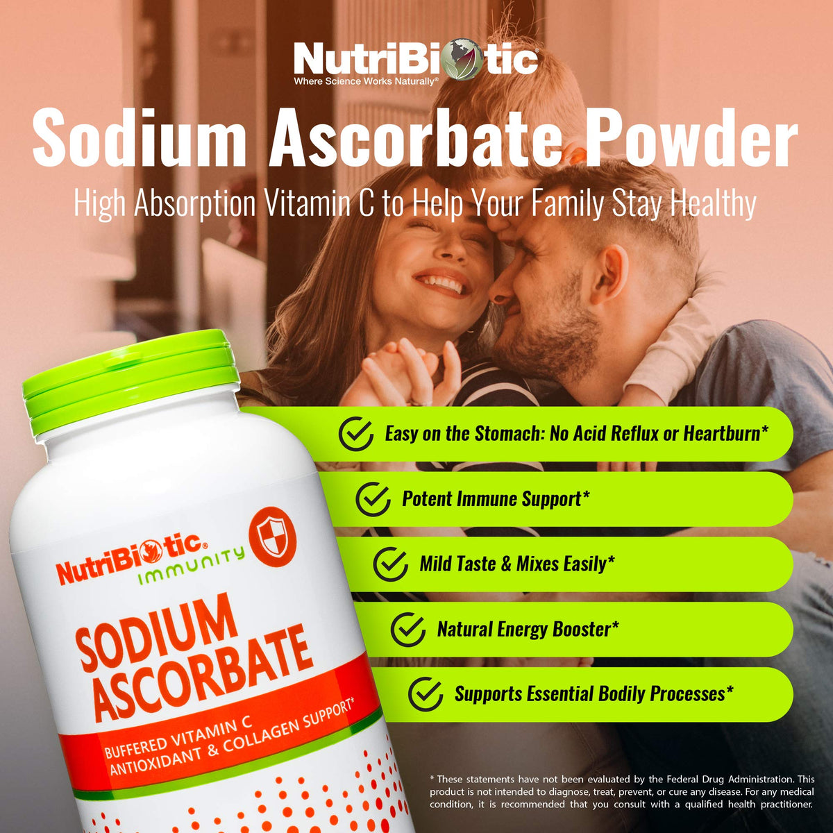 NutriBiotic Sodium Ascorbate Buffered Vitamin C Powder - 16 Oz - image 3