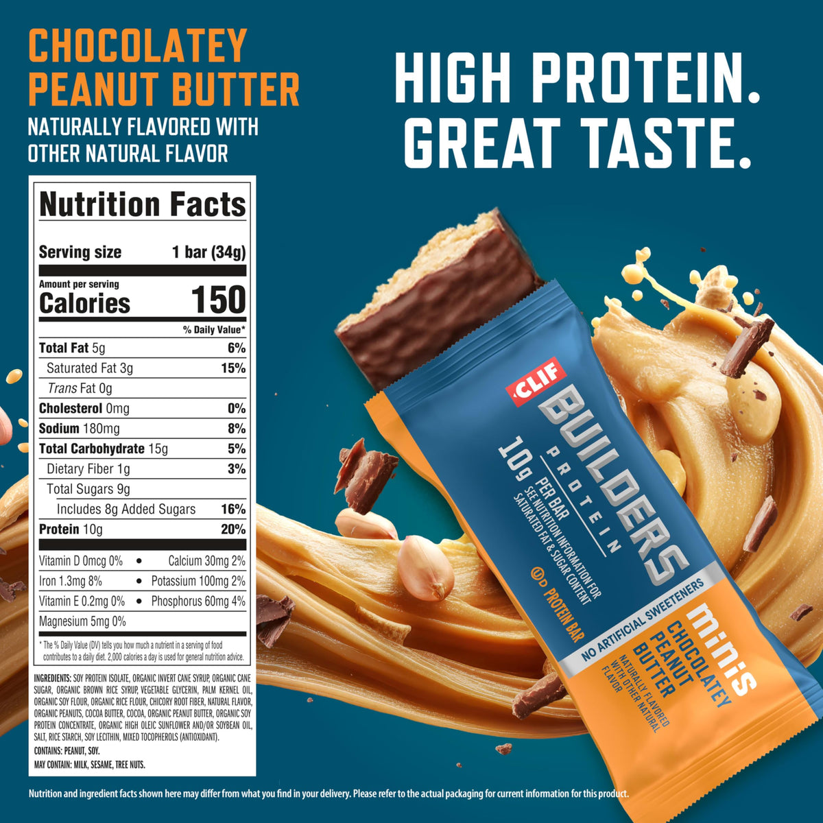 CLIF Bar BUILDERS Minis Protein Bars Chocolatey Peanut Butter - 10ct - image 2