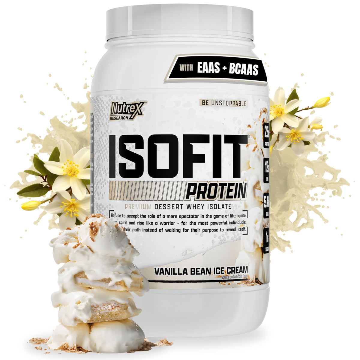 Nutrex Research IsoFit Whey Protein Powder Instantized 100% Whey