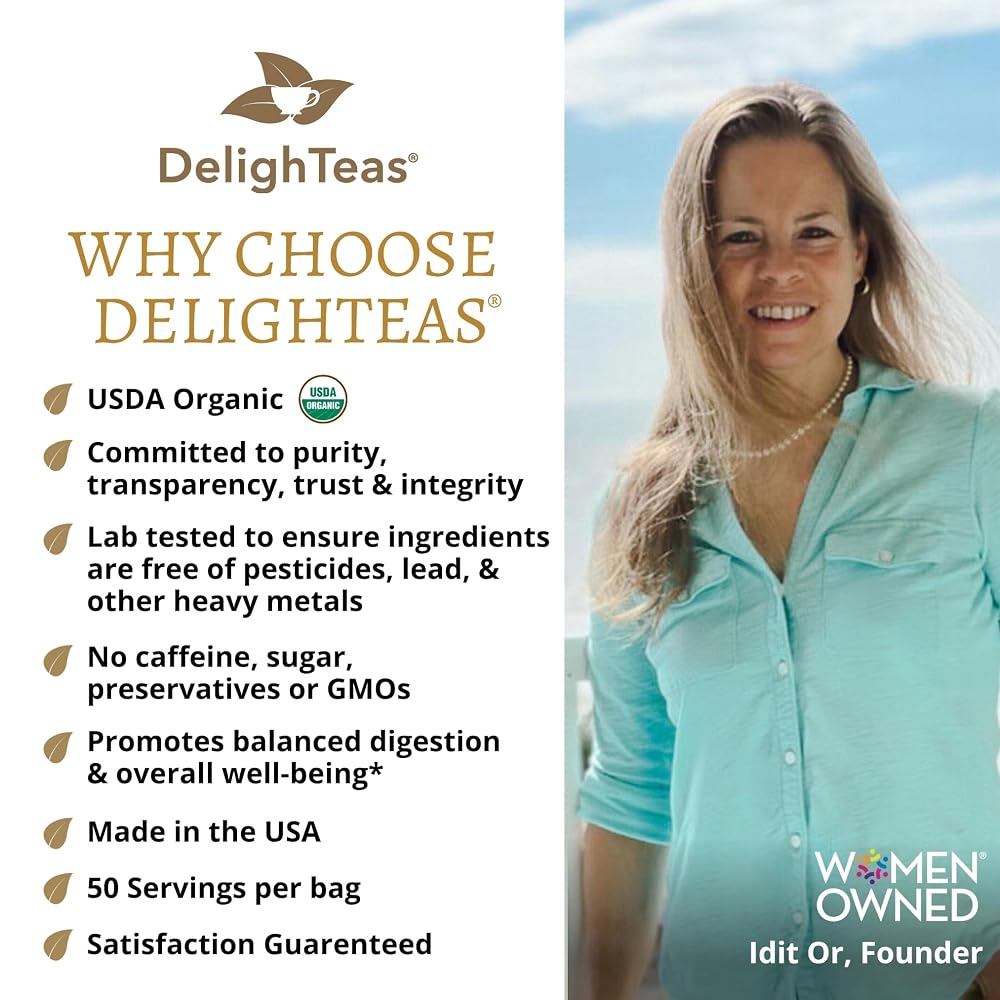 DelighTeas Stomach & Liver Tea Ayurvedic Herbal Blend - 50 Servings - image 2