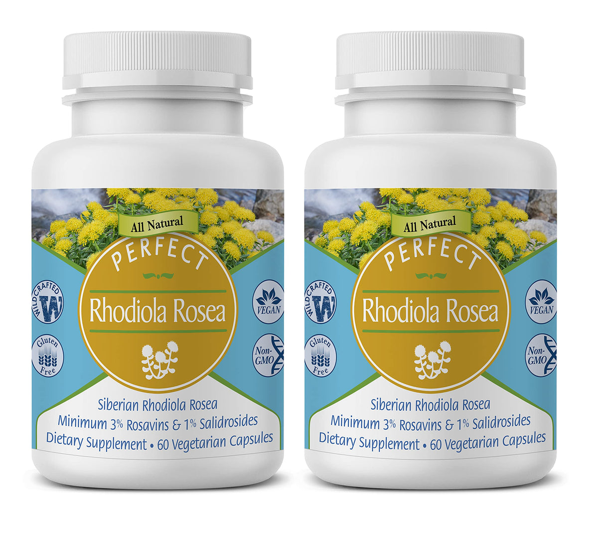 Perfect Supplements Rhodiola Rosea - 60 Vegetarian Capsules