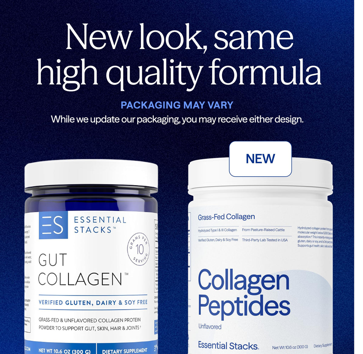 Essential Stacks Grass-Fed Collagen Peptides Powder - 10.6 oz - image 2