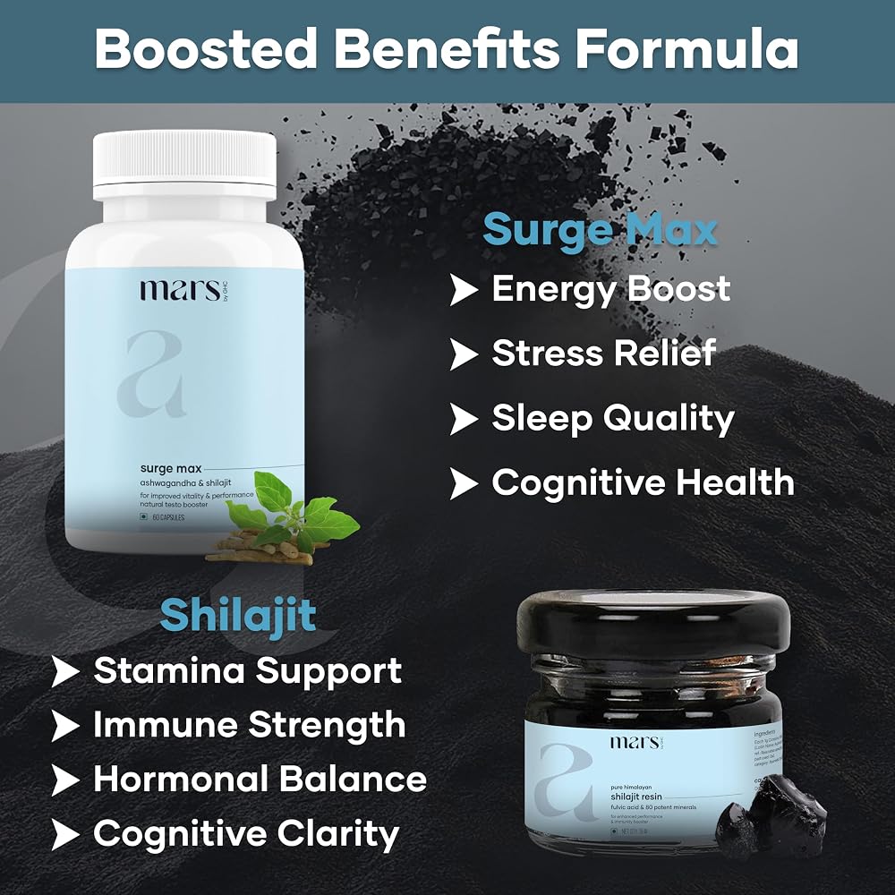 Mars by GHC Performance Combo Shilajit & Surge Max - 60 Capsules - image 3