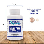 Natural Systems Biotin 5000 mcg Hair Growth Support - 60 Tablets - image 7