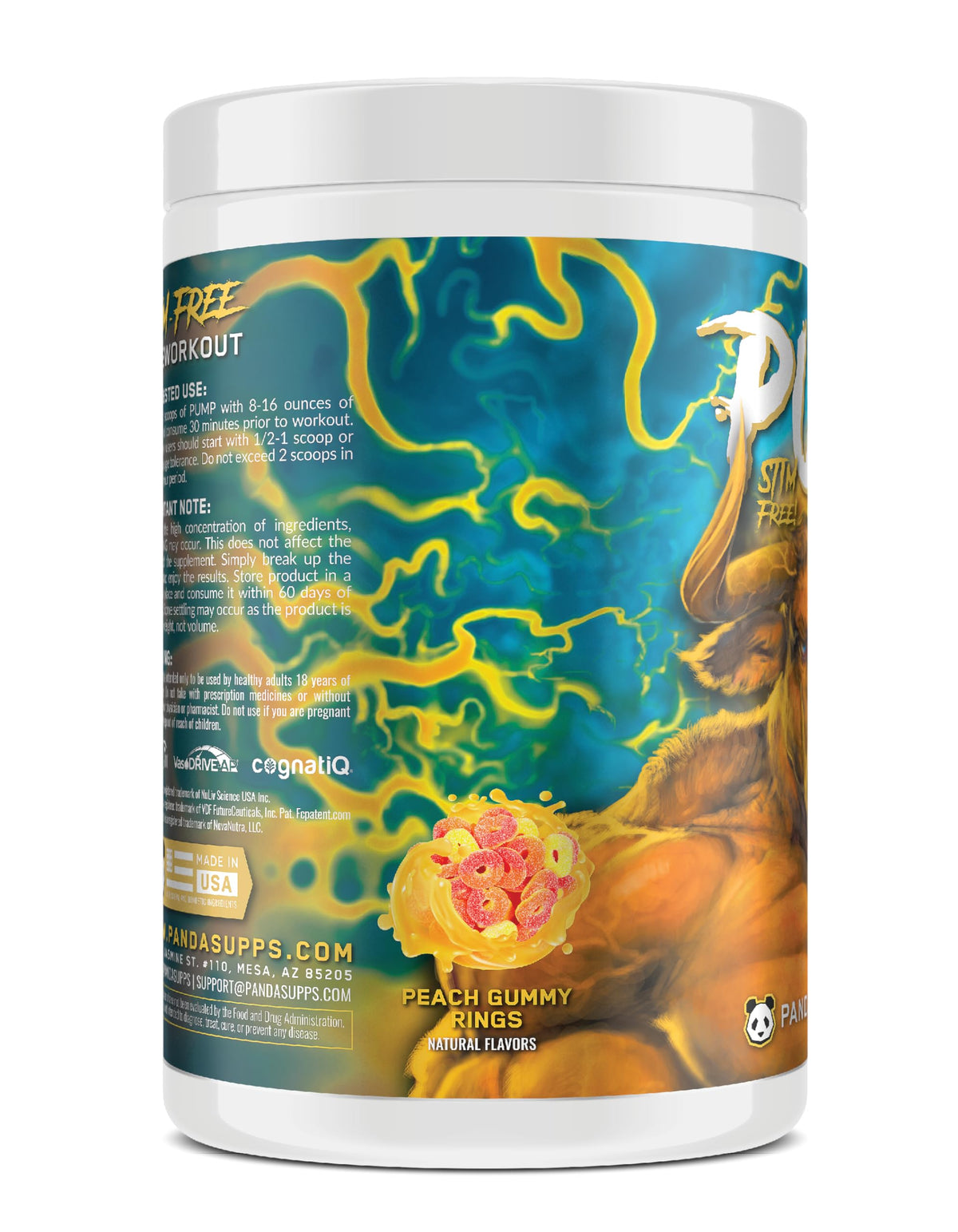Underground Bio Labs Panda Pump: Stim-Free Pre-Workout 40sv
