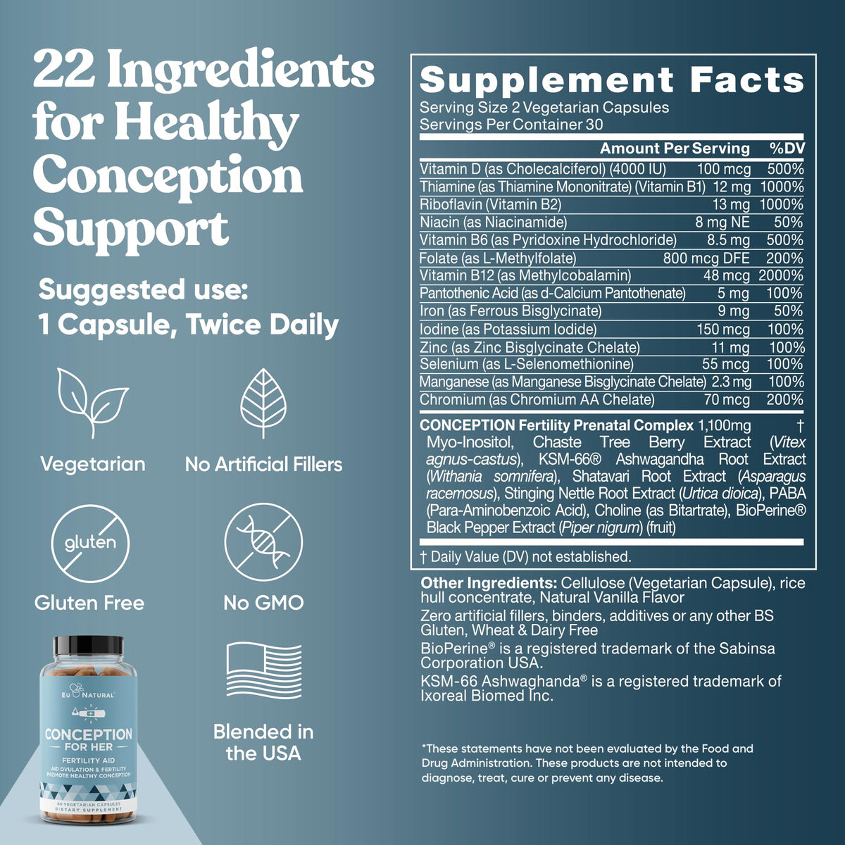 Eu Natural Conception Fertility Prenatal Vitamins